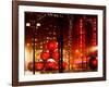 Christmas Decorations in front of the Radio City Music Hall in the Snow-Philippe Hugonnard-Framed Photographic Print