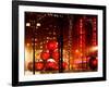 Christmas Decorations in front of the Radio City Music Hall in the Snow-Philippe Hugonnard-Framed Photographic Print