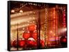 Christmas Decorations in front of the Radio City Music Hall in the Snow-Philippe Hugonnard-Framed Stretched Canvas