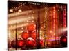 Christmas Decorations in front of the Radio City Music Hall in the Snow-Philippe Hugonnard-Stretched Canvas