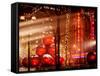 Christmas Decorations in front of the Radio City Music Hall in the Snow-Philippe Hugonnard-Framed Stretched Canvas