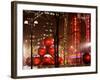 Christmas Decorations in front of the Radio City Music Hall in the Snow-Philippe Hugonnard-Framed Photographic Print