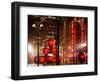 Christmas Decorations in front of the Radio City Music Hall in the Snow-Philippe Hugonnard-Framed Art Print