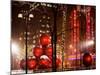 Christmas Decorations in front of the Radio City Music Hall in the Snow-Philippe Hugonnard-Mounted Art Print