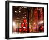 Christmas Decorations in front of the Radio City Music Hall in the Snow-Philippe Hugonnard-Framed Art Print