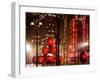 Christmas Decorations in front of the Radio City Music Hall in the Snow-Philippe Hugonnard-Framed Art Print