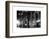 Christmas Decorations in front of the Radio City Music Hall in the Snow-Philippe Hugonnard-Framed Art Print