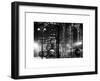 Christmas Decorations in front of the Radio City Music Hall in the Snow-Philippe Hugonnard-Framed Art Print