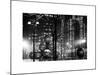 Christmas Decorations in front of the Radio City Music Hall in the Snow-Philippe Hugonnard-Mounted Art Print