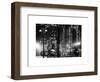 Christmas Decorations in front of the Radio City Music Hall in the Snow-Philippe Hugonnard-Framed Art Print