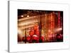 Christmas Decorations in front of the Radio City Music Hall in the Snow-Philippe Hugonnard-Stretched Canvas