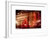 Christmas Decorations in front of the Radio City Music Hall in the Snow-Philippe Hugonnard-Framed Art Print