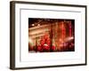 Christmas Decorations in front of the Radio City Music Hall in the Snow-Philippe Hugonnard-Framed Art Print