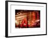 Christmas Decorations in front of the Radio City Music Hall in the Snow-Philippe Hugonnard-Framed Art Print