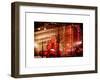 Christmas Decorations in front of the Radio City Music Hall in the Snow-Philippe Hugonnard-Framed Art Print