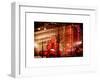 Christmas Decorations in front of the Radio City Music Hall in the Snow-Philippe Hugonnard-Framed Art Print