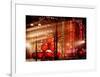 Christmas Decorations in front of the Radio City Music Hall in the Snow-Philippe Hugonnard-Framed Art Print