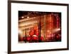 Christmas Decorations in front of the Radio City Music Hall in the Snow-Philippe Hugonnard-Framed Art Print