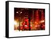 Christmas Decorations in front of the Radio City Music Hall in the Snow-Philippe Hugonnard-Framed Stretched Canvas