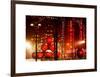 Christmas Decorations in front of the Radio City Music Hall in the Snow-Philippe Hugonnard-Framed Art Print