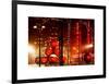 Christmas Decorations in front of the Radio City Music Hall in the Snow-Philippe Hugonnard-Framed Art Print