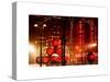 Christmas Decorations in front of the Radio City Music Hall in the Snow-Philippe Hugonnard-Stretched Canvas