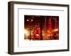 Christmas Decorations in front of the Radio City Music Hall in the Snow-Philippe Hugonnard-Framed Art Print