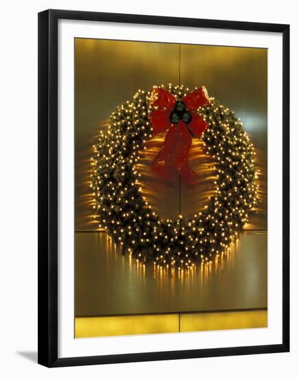 Christmas Decorations in Midtown Manhattan, New York, USA-Stuart Westmoreland-Framed Premium Photographic Print