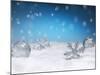 Christmas Decorations in Snow-null-Mounted Photographic Print