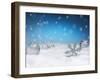 Christmas Decorations in Snow-null-Framed Photographic Print