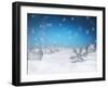 Christmas Decorations in Snow-null-Framed Photographic Print