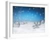 Christmas Decorations in Snow-null-Framed Photographic Print