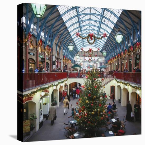 Christmas decorations in the Covent Garden, London, United Kingdom of Great Britain-null-Stretched Canvas