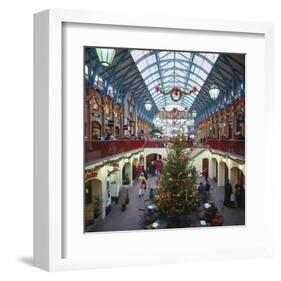 Christmas decorations in the Covent Garden, London, United Kingdom of Great Britain-null-Framed Art Print