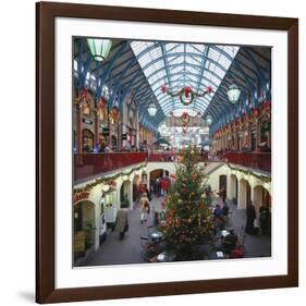 Christmas decorations in the Covent Garden, London, United Kingdom of Great Britain-null-Framed Art Print