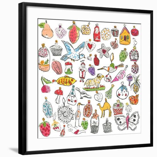 Christmas Decorations-Sarah Battle-Framed Giclee Print