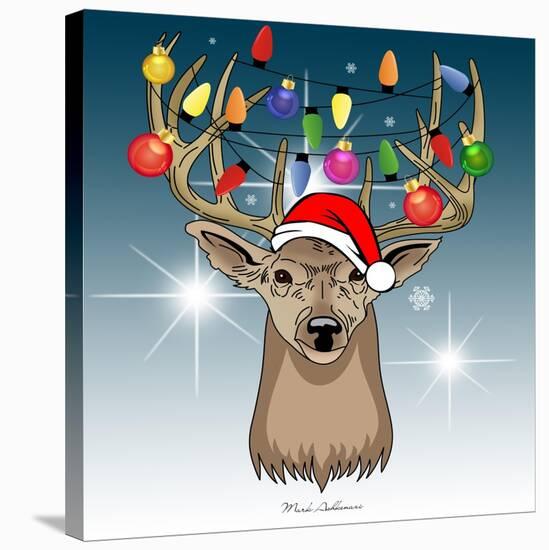 Christmas Deer 2-Mark Ashkenazi-Stretched Canvas
