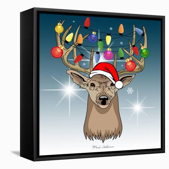 Christmas Deer 2-Mark Ashkenazi-Framed Stretched Canvas