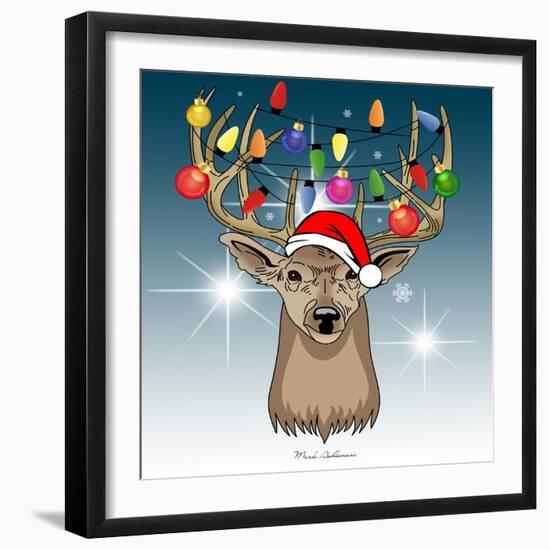 Christmas Deer 2-Mark Ashkenazi-Framed Giclee Print