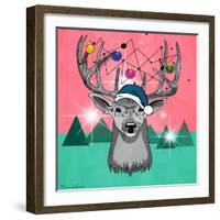 Christmas Deer 3-Mark Ashkenazi-Framed Giclee Print