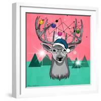 Christmas Deer 3-Mark Ashkenazi-Framed Giclee Print