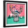 Christmas Deer 3-Mark Ashkenazi-Framed Giclee Print