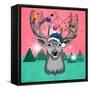 Christmas Deer 3-Mark Ashkenazi-Framed Stretched Canvas