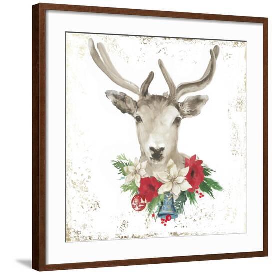 Christmas Deer-PI Studio-Framed Art Print