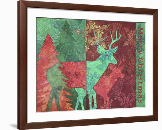 Christmas Deer-Cora Niele-Framed Giclee Print