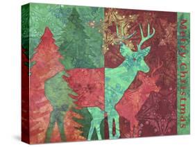 Christmas Deer-Cora Niele-Stretched Canvas
