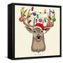 Christmas Deer-Mark Ashkenazi-Framed Stretched Canvas