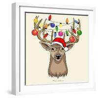 Christmas Deer-Mark Ashkenazi-Framed Giclee Print