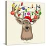 Christmas Deer-Mark Ashkenazi-Stretched Canvas