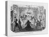 Christmas Dinner, Arrival of the Pudding-George Cruikshank-Stretched Canvas